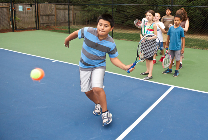 A new 60-foot tennis court at Barsotti Park is one way the district supports USTA's efforts to recruit young players.