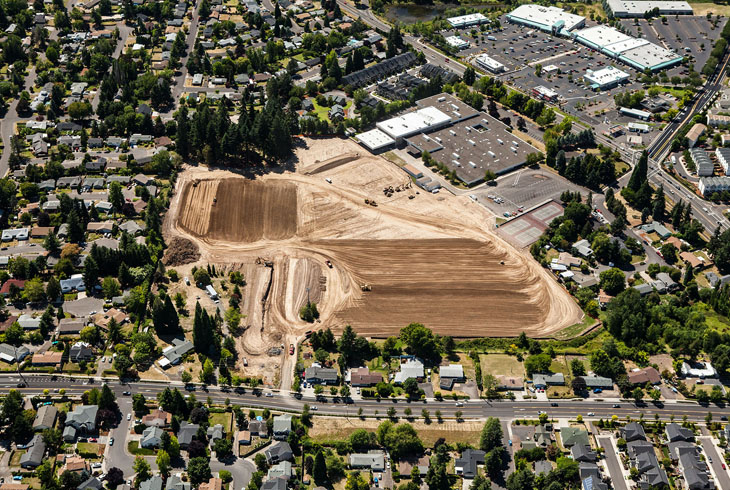 Soil is being prepared for side-by-side athletic fields at a new community park in Aloha. Grading is scheduled to be complete by fall.