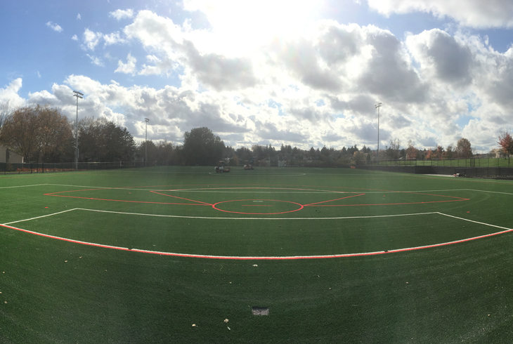 THPRD’s new athletic field at Conestoga Middle School was installed as part of a partnership with the Beaverton School District. The field was converted from natural grass to synthetic turf for increased playability.