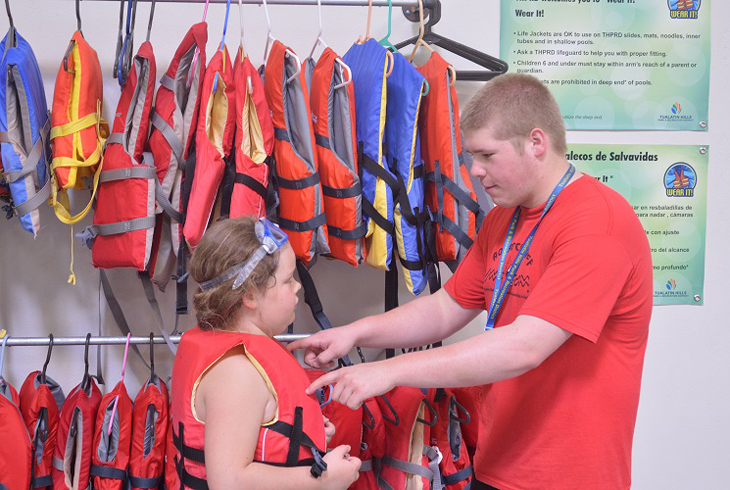 Nervous or new to swimming? We have life jackets available to use at our swim centers.
