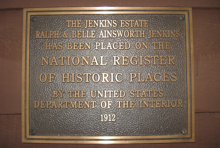 The Jenkins Estate is listed on the National Register of Historic Places.