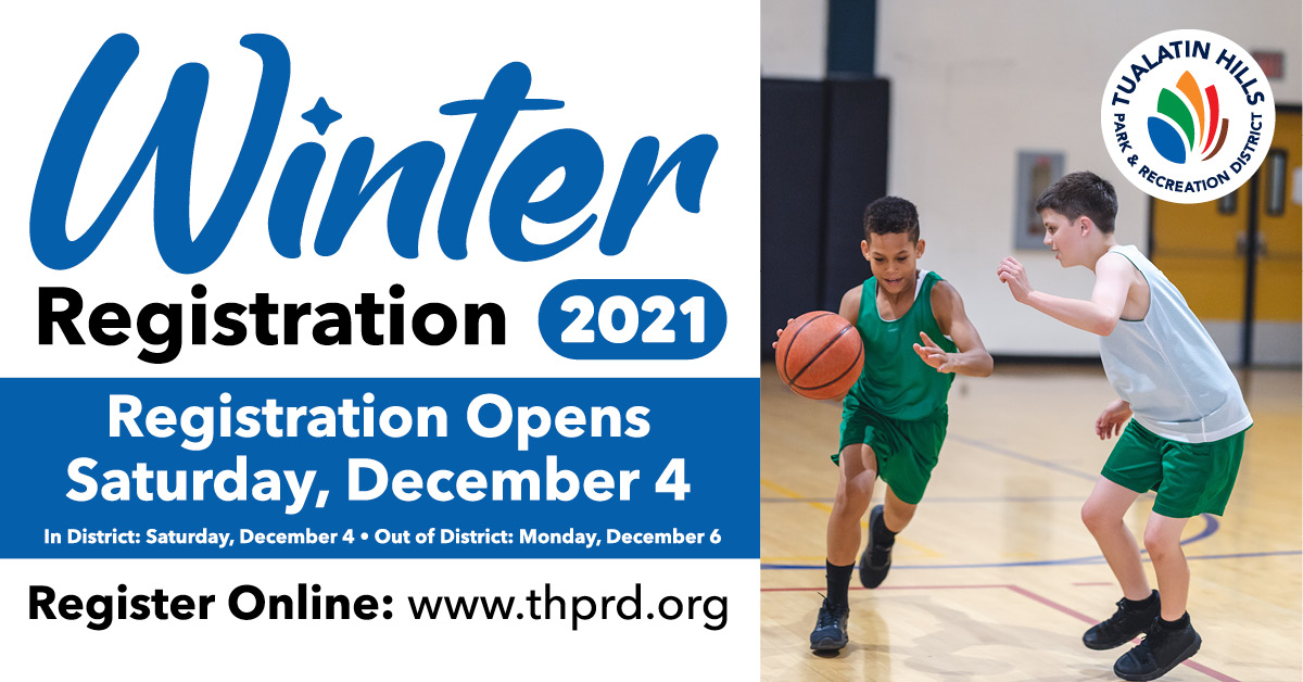 Winter Registration Opens Saturday, December 4